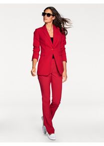 Heine Witt Damen Hosenanzug mit seitlichen Taschen, rot, Größe 34, 77% Polyester, 20% Viskose, 3% Elasthan
