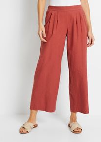 Leinenhose in rot, Grösse 50, bonprix