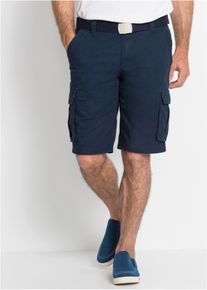 Cargo-Bermuda aus reiner Baumwolle Relaxed Fit in blau, Grösse 46, 100% Baumwolle, bonprix