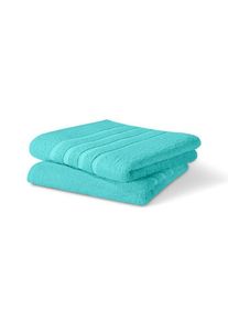 2 Frottier-Handt&uuml;cher - Tchibo - T&uuml;rkis