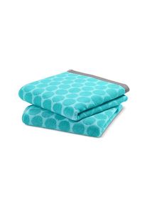 2 Jacquard-Handt&uuml;cher - Tchibo - T&uuml;rkis