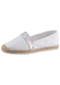 Tommy Jeans Espadrille »IRIDESCENT BRANDING ESPADRILLE«, mit Logoprägung, schmale Form weiß 41 White Espadrille für sommerliche Leichtigkeit