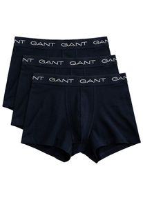 Gant Boxershorts, (Packung, 3 St., 3), mit elastischem Logobund