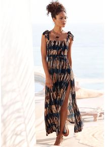 Buffalo Maxikleid, mit Trägern zum Knoten im Alloverprint, Sommerkleid, Strandkleid