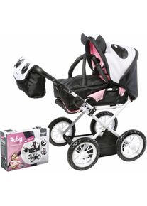 KNORRTOYS® Kombi-Puppenwagen »Ruby - Panda«, mit Wickeltasche