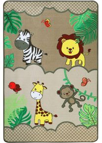 PRIMAflor-Ideen in Textil Kinderteppich »SAFARI«, rechteckig, Motiv Tiere der Savanne, Kinderzimmer