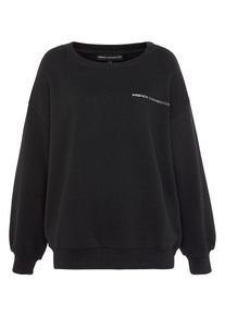 French Connection, Femmes Sweat-shirt, noir / blanc