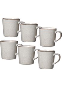 Ritzenhoff & Breker Ritzenhoff & Breker Becher »Visby,«, (Set, 6 tlg., 6 Kaffeebecher (400 ml, 9 cm Durchmesser, 9 cm hoch), Steinzeug, handveredelt, jedes Stück ein Unikat, 400 ml. 6-teilig