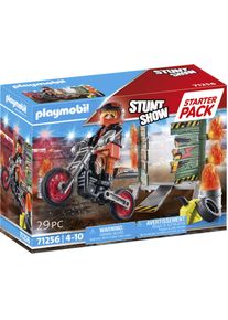 Playmobil® Konstruktions-Spielset »Starter Pack, Stuntshow Motorrad mit Feuerwand (71256), Stuntshow«, (29 St.), Made in Europe