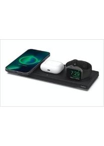 Belkin Smartphone-Ladegerät »Belkin drahtloses 3-in-1 MagSafe Ladepad«, (inkl. Netzteil kompatibel für iPhone der Serie 15/14/13/12), für iPhone, Apple Watch und AirPods, Wireless Ladegerät/Ladestation