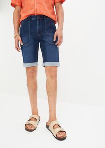 Stretch-Jeans-Bermuda Regular Fit in blau, Grösse 38, 98% Baumwolle, bonprix