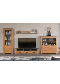 Home Affaire TV-Wand »Ambres«, (4 St.), Modernes TV SET, Echtholzoptik, Breite ca. 409 cm, matt