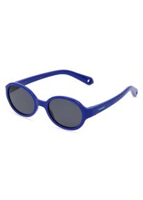 Polaroid PLD K004/S Kinder-Sonnenbrille Vollrand Oval Acetat-Gestell, blau
