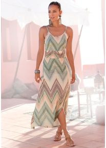 Lascana Midikleid, mit sommerlichem Print und Schlitz, Sommerkleid, Strandkleid