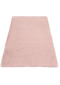 Carpet City Badematte »Topia Mats, Badteppich uni«, Höhe 14 mm, rutschhemmend beschichtet, strapazierfähig, Hochflor, Kaninchen Haptik, Polyester, Badezimmerteppich, waschbar