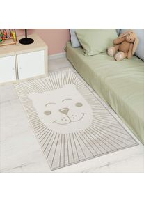 Carpet City Kinderteppich »MARA714«, rechteckig, Kinderzimmer Teppich Tiere Beige Spielzimmer