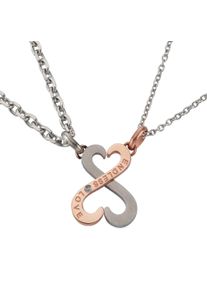 Firetti Kette und Anhänger Set »Multipack Schmuck Geschenk Halskette LIEBE "ENDLESS LOVE"«, (4 tlg.), mit Zirkonia