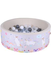 KNORRTOYS® Bällebad »Soft, Unicorn Grey«, mit 150 Bällen grau/weiss/transparent; Made in Europe