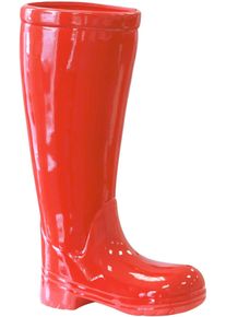 Gilde Schirmständer »Regenschirmständer Stiefel, rot«, (1 St.), für Regenschirme, Höhe 45 cm, Gummistiefel-Form, aus Keramik