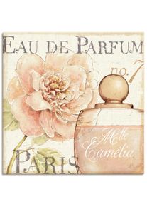 Artland Leinwandbild »Blumen und Parfum II«, Schilder, (1 St.), auf Keilrahmen gespannt