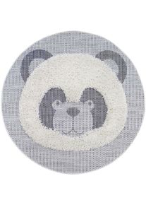 PRIMAflor-Ideen in Textil Kinderteppich »NAVAJO - Panda«, rund, Hoch-Tief-Effekt, Motiv Panda, Kinderzimmer