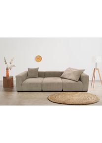 RAUM.ID Big-Sofa »Gerrid«, Cord-Bezug, bestehend aus Modulen: 2 Eck- und ein Mittelelement