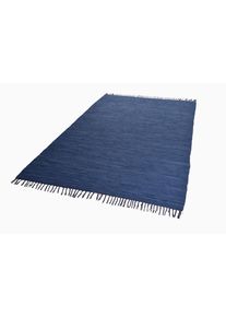 Theko Teppich »Happy Cotton«, rechteckig, Handweb Teppich, Flachgewebe, reine Baumwolle, handgewebt, mit Fransen