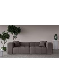 Home Affaire 3-Sitzer »ERIZ Big Sofa, XXL, auch in Bouclé«, moderne Steppung, incl. 2 Zierkissen, B/T/H: 278/104/70 cm