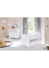 Pinolino® Babymöbel-Set »Florentina«, (Spar-Set, 2 St., Kinderbett, Wickelkommode), breit; Made in Europe; mit Kinderbett und Wickelkommode
