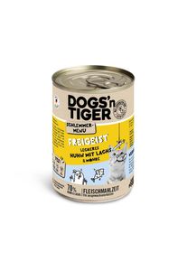 12x 400g Schlemmermenü Huhn mit Lachs Dogs'n Tiger Katzenfutter Nass