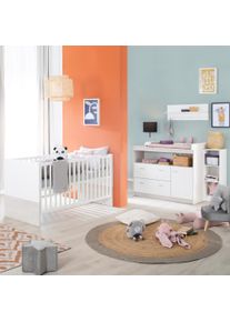 Roba® Babymöbel-Set »Julia, Kombi-Kinderbett inkl. Umbauseiten + Wickelkommode«, (Set, 4 St.), mit Wickelauflage Roba Style...