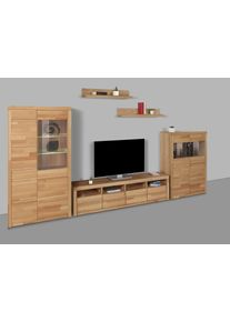 Home Affaire Wohnwand »Silkeborg«, (Set, 5 St.), teilmassiv mit schöner, griffloser Optik