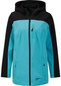 Damen Softshelljacke schwarz-türkis