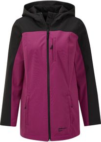 Damen Softshelljacke schwarz-malve