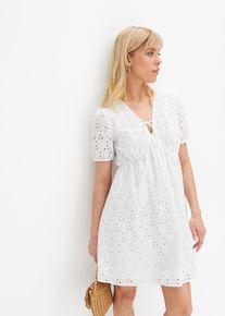 Minikleid in weiss, Grösse 44, 100% Baumwolle, bonprix