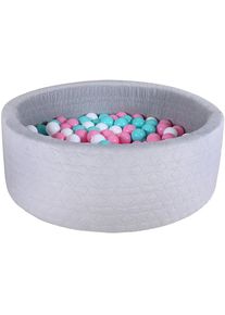 KNORRTOYS® Bällebad »Soft, Geo Grey«, mit 300 Bällen rose/creme/lightblue; Made in Germany