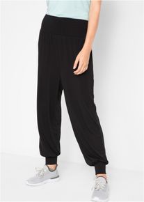Haremshose mit Silikontape am Taillenbund in schwarz, Grösse 56/58 (3XL), bonprix