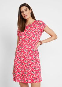 Shirtkleid mit seitlichen Schlitzen aus reiner Baumwolle (2er Pack) in pink, Grösse 36/38 (S), 100% Baumwolle, bonprix