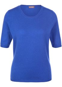 Rundhals-Pullover aus Schurwolle und Kaschmir include blau