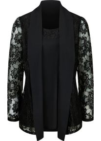Damen Spitzenbluse schwarz