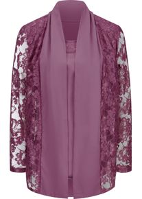 Damen Spitzenbluse im Twinset-Look violett