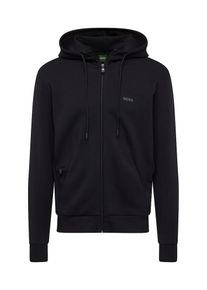 BOSS Sweatjacke 'Saggy' Herren, grau / schwarz, Größe XL