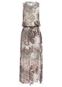 Lascana Sommerkleid Damen Gr&ouml;&szlig;e 46 dunkelbeige / hellbraun / rosa / schwarz Winterkleid
