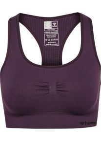Hummel Sport-BH Damen, pflaume / schwarz, Größe XL