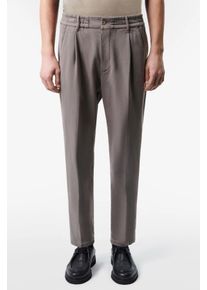 Drykorn CHASY Casual Hose mit Bundfalte in Technostretch-Satin in beige, Größe 33x36