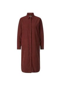 Knowledge Cotton Apparel Damen-Blusenkleid Feincord Braunrot XS