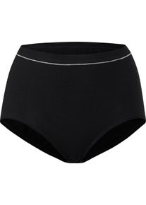 w&auml;schepur Damen Taillenslip mit Doppelzwickel 5x schwarz-grau-meliert + 5x grau-meliert-zitrone