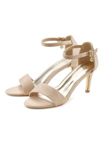 Lascana, Femmes Sandales &agrave; lani&egrave;res, nude