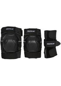 Powerslide Protektoren-Set »Standard Black Set«, (Set, 3 tlg., mit Ellenbogenprotektor-mit Knieprotektor-mit...