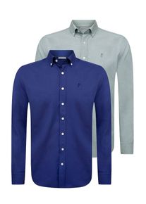 Jacey Quinn Hemd Herren, navy / blue denim, Größe M